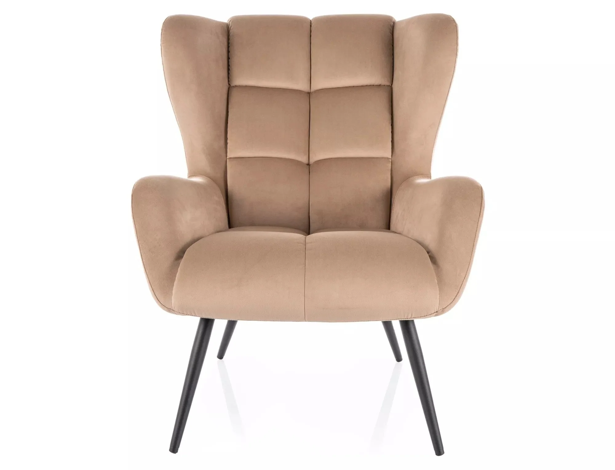 Fotoliu LOUIS, stofa catifelata bej - Bluvel 28, 75x87x91 cm - Image 3