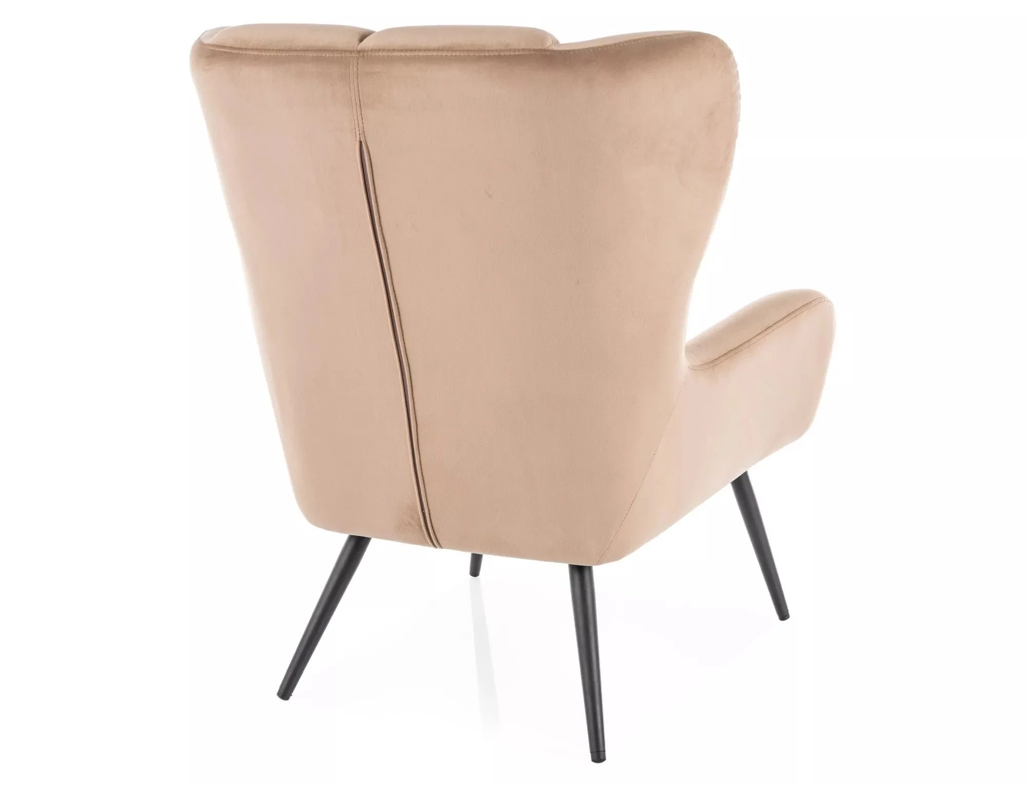 Fotoliu LOUIS, stofa catifelata bej - Bluvel 28, 75x87x91 cm - Image 4