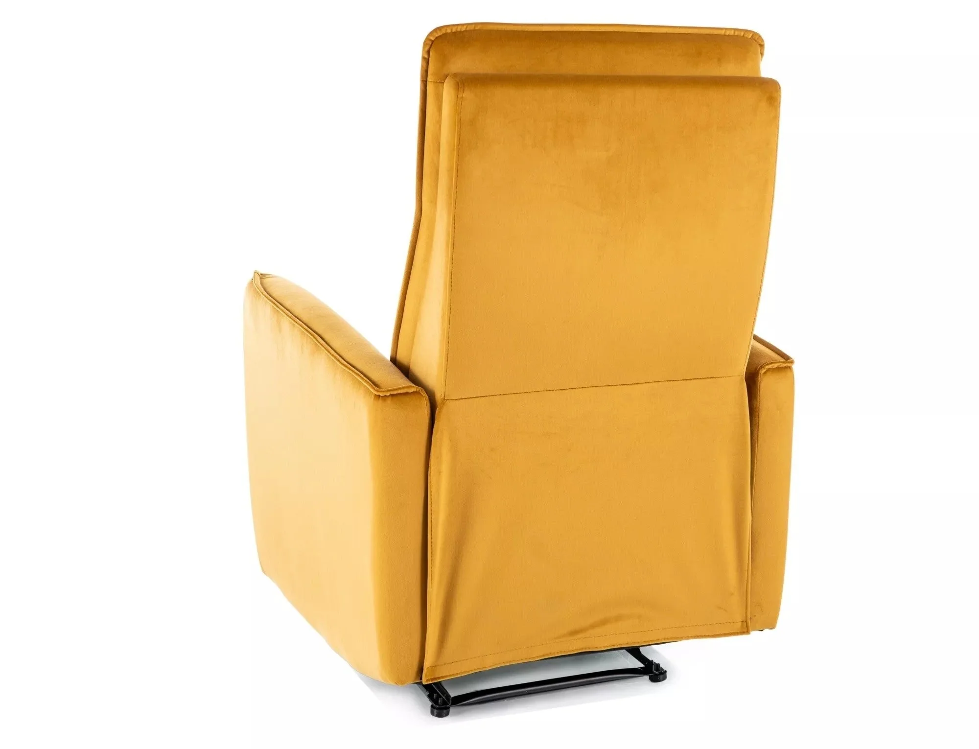 Fotoliu recliner NIKOS, stofa catifelata galben - Bluvel 68, 72x86/159x105 cm - Image 5
